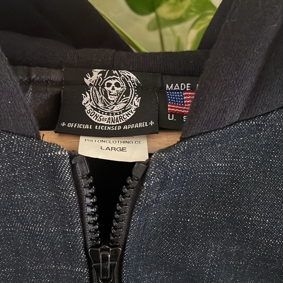 piston clothing co Jackets & Coats Sons Of Anarchy Denim Hooded